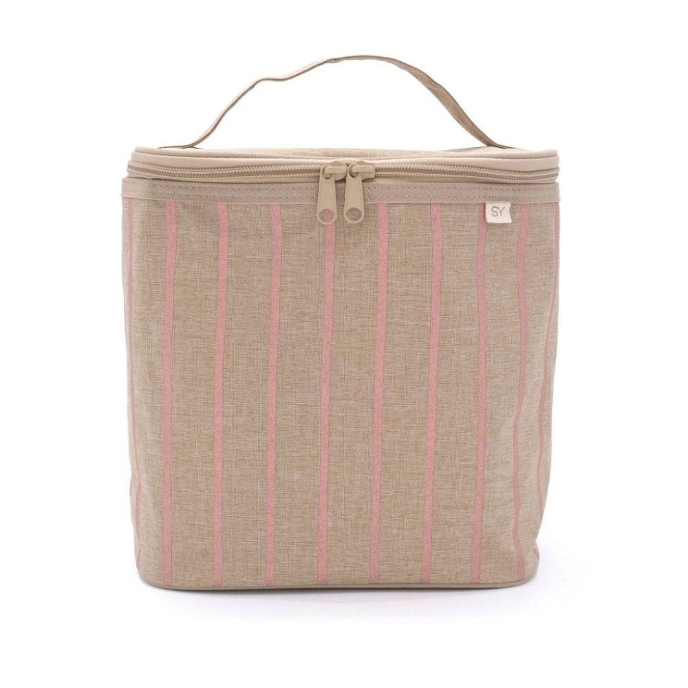 NWT "Nourish by SoYoung" Lunch Bag - Rose Gold Pinstripe